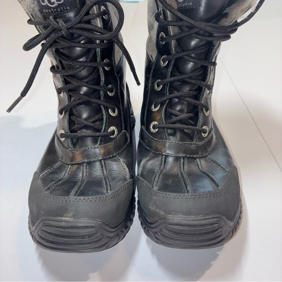 UGG Australia Adirondack II Waterproof Boots Black Gray Women’s Size 8 - Picture 6 of 16
